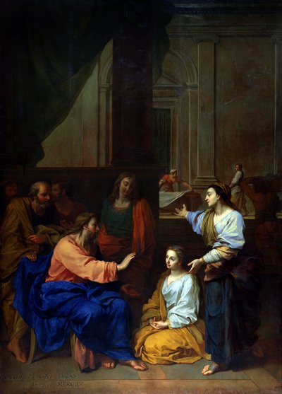 Christ with Martha and Mary by Claude II Saint Paul